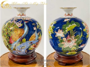 Bình hút tài lộc Công Thành Danh Toại mẫu 10 đun khử cao cấp gốm sứ Bát Tràng